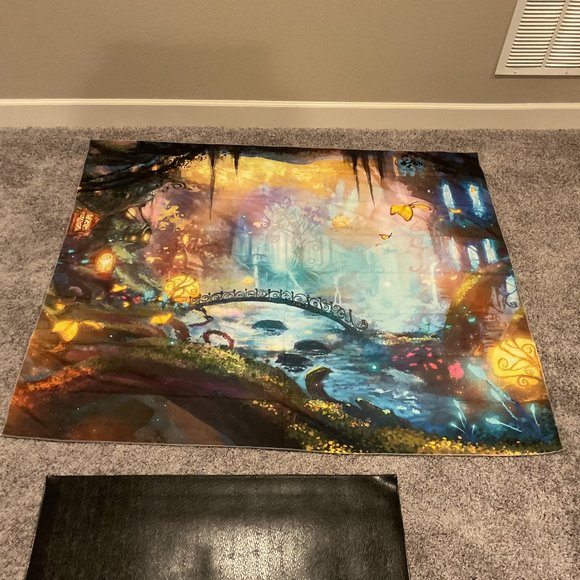 Bling Painting Mystical/Fantasy Bridge Wall Tapestry - NEW - Picture 1 of 5